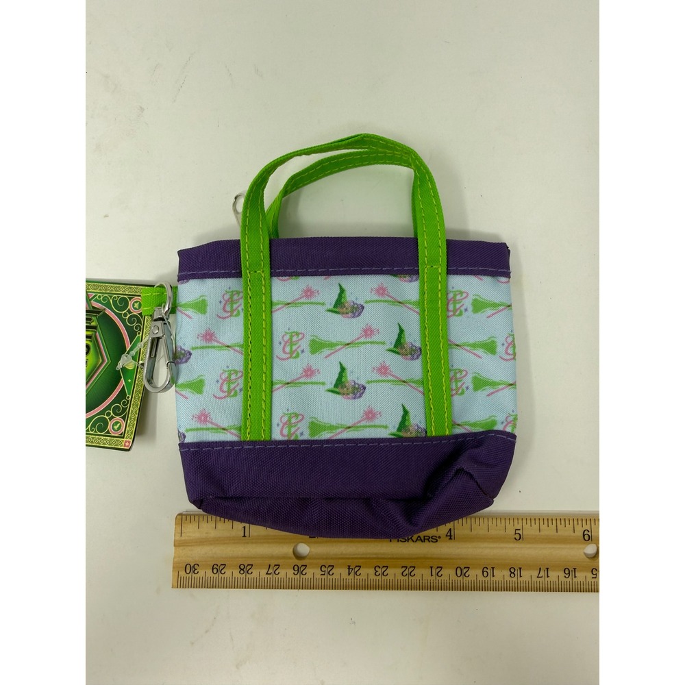 Wicked The Musical Miniature Tote Bag Coin Purse Keychain Purple Green New - Picture 3 of 3